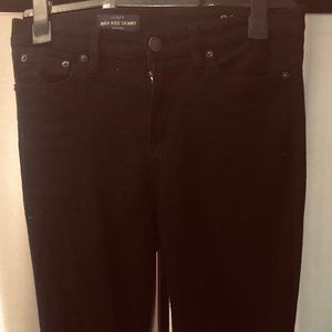 J Crew High Rise Skinny Black Stretch Jean